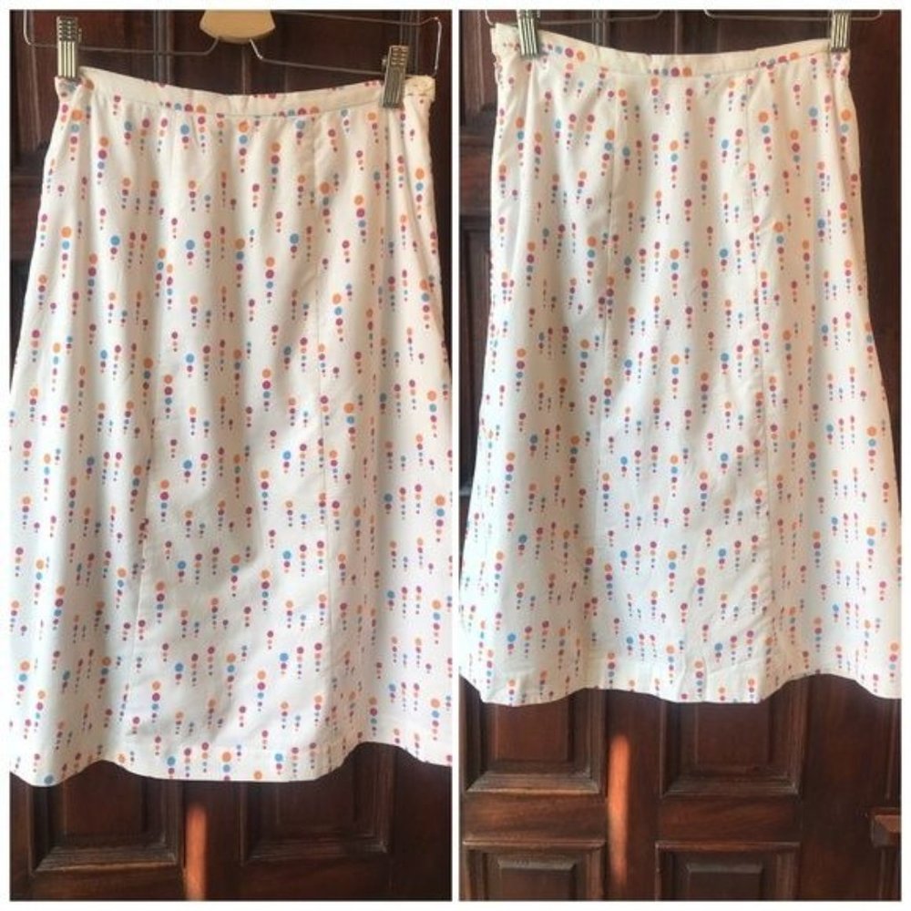 TPS Vintage MCM Polka Dot A-Line Skirt Sz SM